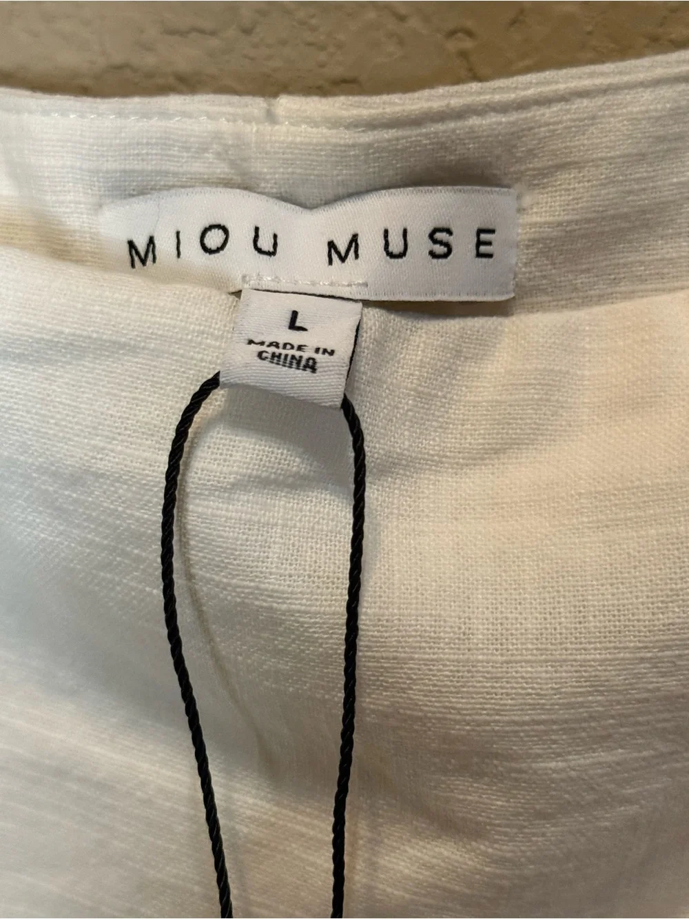 MIOU MUSE White Linen Blend Skort